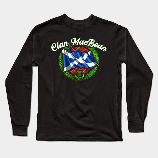 Scottish Flag Clan MacBean Long Sleeve T-Shirt by Celtic Folk